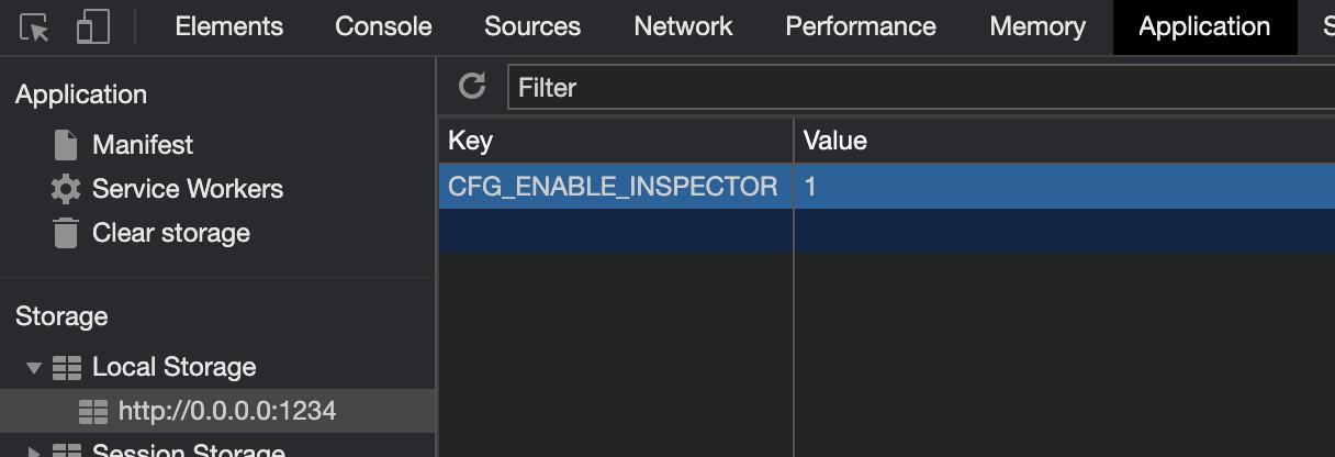 Set CFG_ENABLE_INSPECTOR to 1